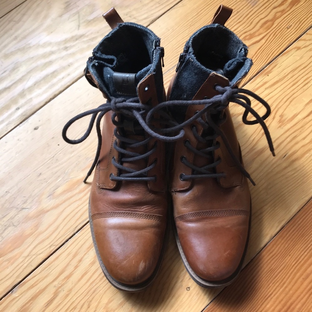 Aldo leather lace up boots